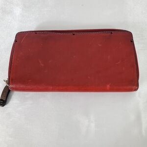 RUDSAK Soft Leather Wallet Zip Burgendy